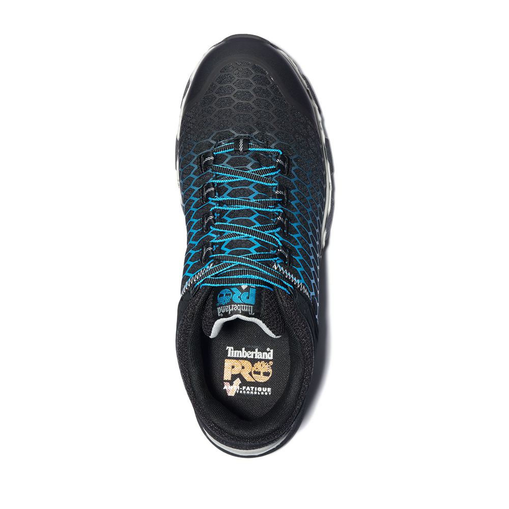 Zapatos De Seguridad Timberland Mujer Pro® Powertrain Sport Alloy Toe Eh Negras/Azules - Chile SVZ-4